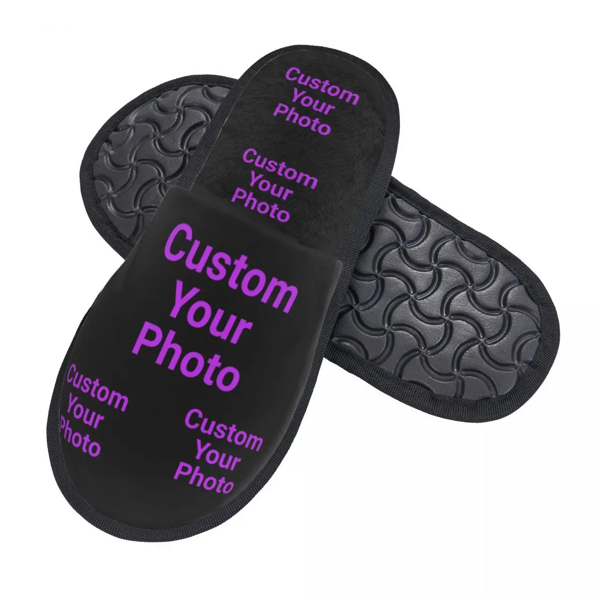 Custom Your Photo House Slippers Women Comfy Memory Foam Customized Slip On Bedroom Slipper Shoes