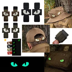 Cat Eyes Tactical Patches  eye Military Combat Glow In Dark Badge Patch For Tactical Helmet Bag Clothing military patches