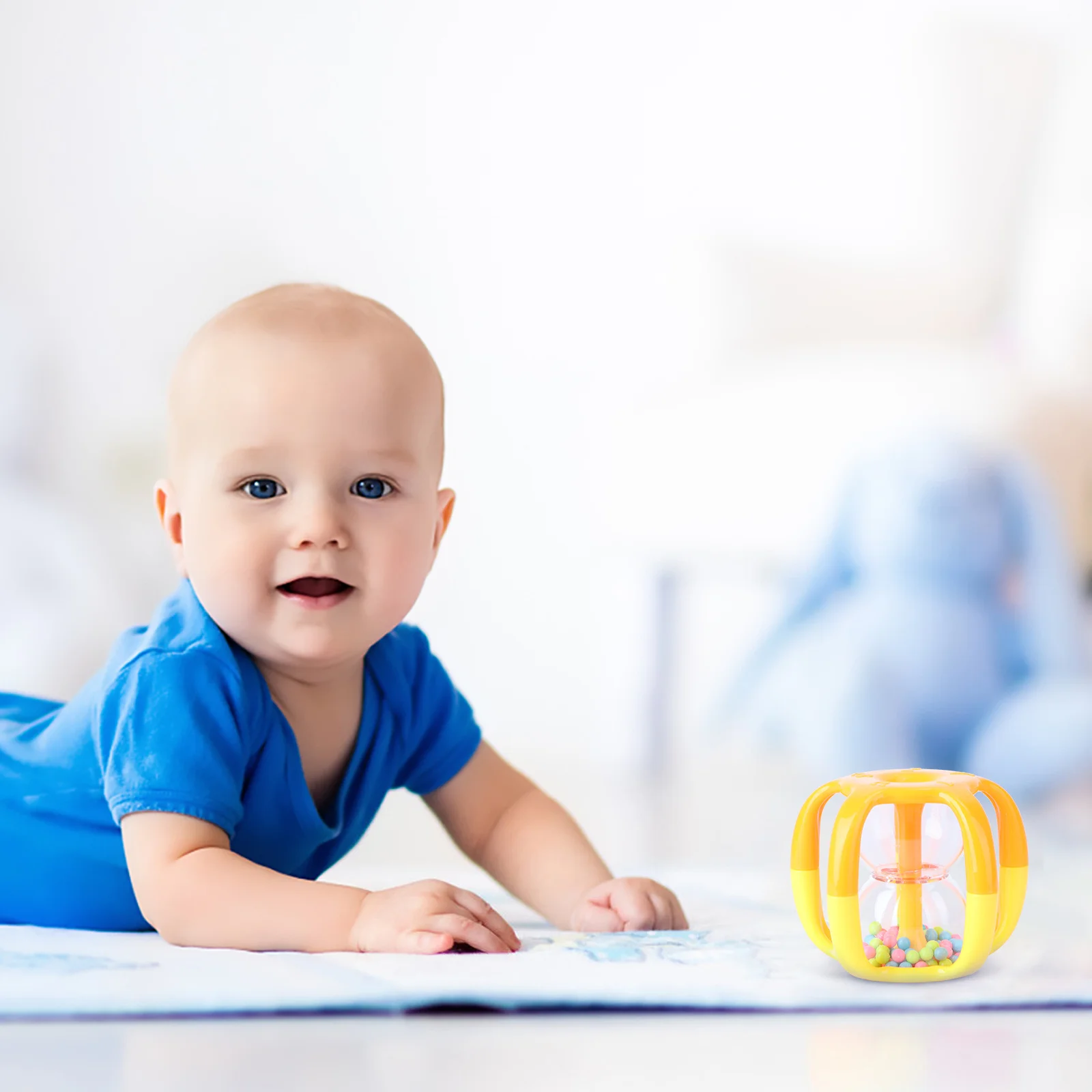 Baby Hand Bell Creative Design Safe Material Toddler Rattle Colorful Plastic Plaything Easy Clean Infant Handbell