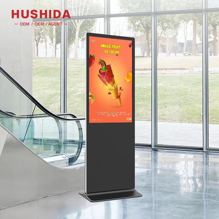 Floor Standing LCD 43 55 Inch Indoor ultra High Vertical Advertising Lcd Player Digital Advertising Screen