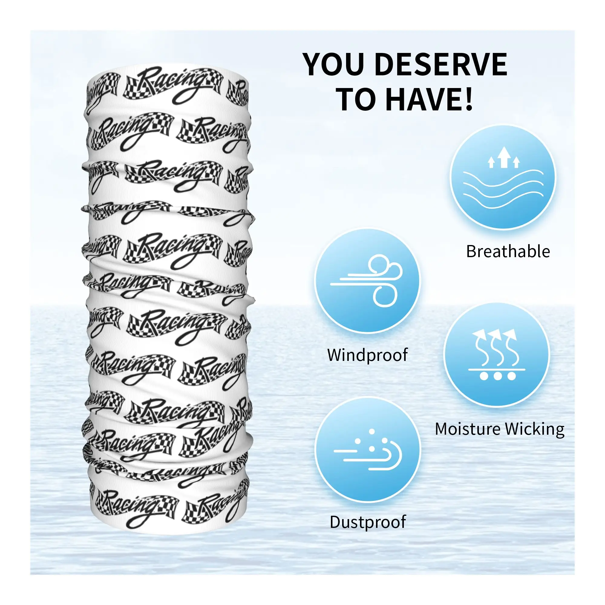 مخصص سباق سرعة سباق الحركة رالي باندانا الرقبة الجراب الأشعة فوق البنفسجية حماية الوجه وشاح غطاء الرجال النساء أغطية الرأس أنبوب بالاكلافا