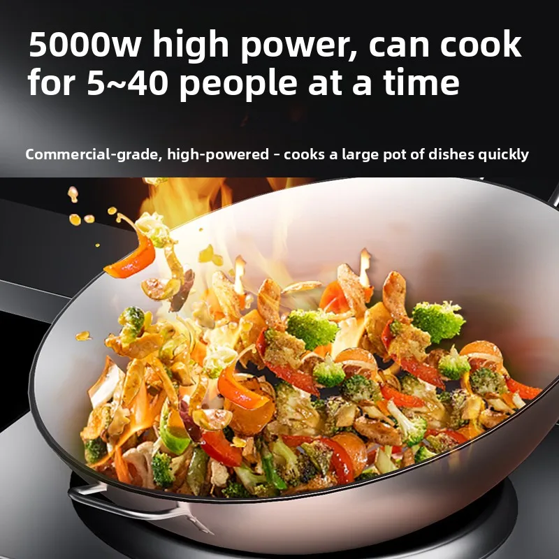 YJQ commercial induction cooker high power double stove flat concave surface household electric frying stove