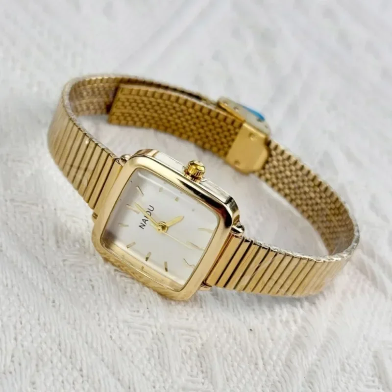 Retro Steel Strap Watch for Women Luxury Gift Square Quartz Watch Students Casual Ladies Wristwatch Dropshipping Reloj Mujer
