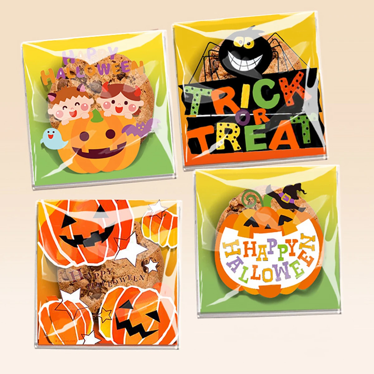 

Trick Or Treat Candy Bags Happy Halloween Party Pumpkin Ghost Gift Bags Halloween Spider Skull Gift Snack Favor Bag