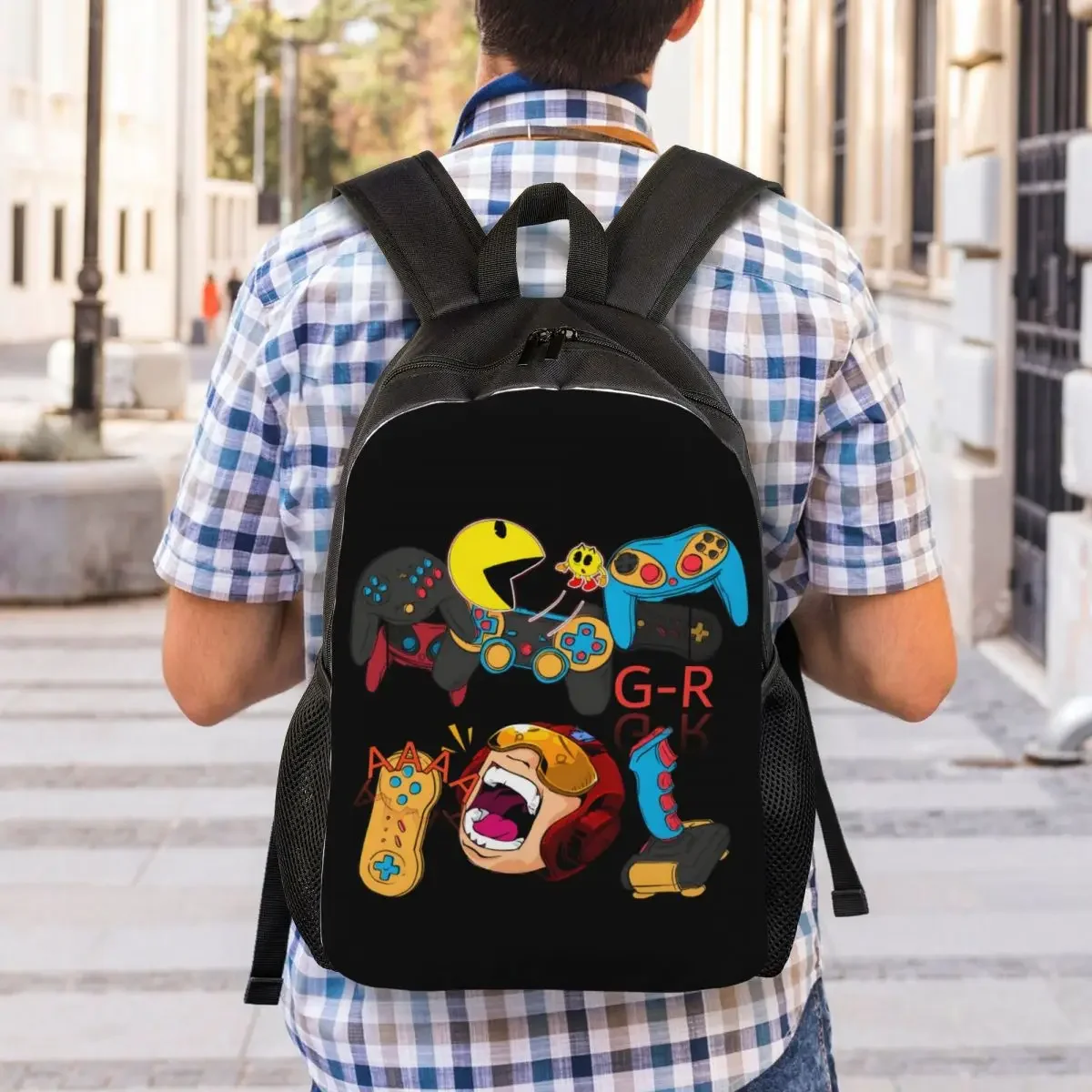 Custom Gamer Gaming Controller Backpacks for Girls Boys Video Game Lover Gift School College Travel Bags Men Women Bookbag
