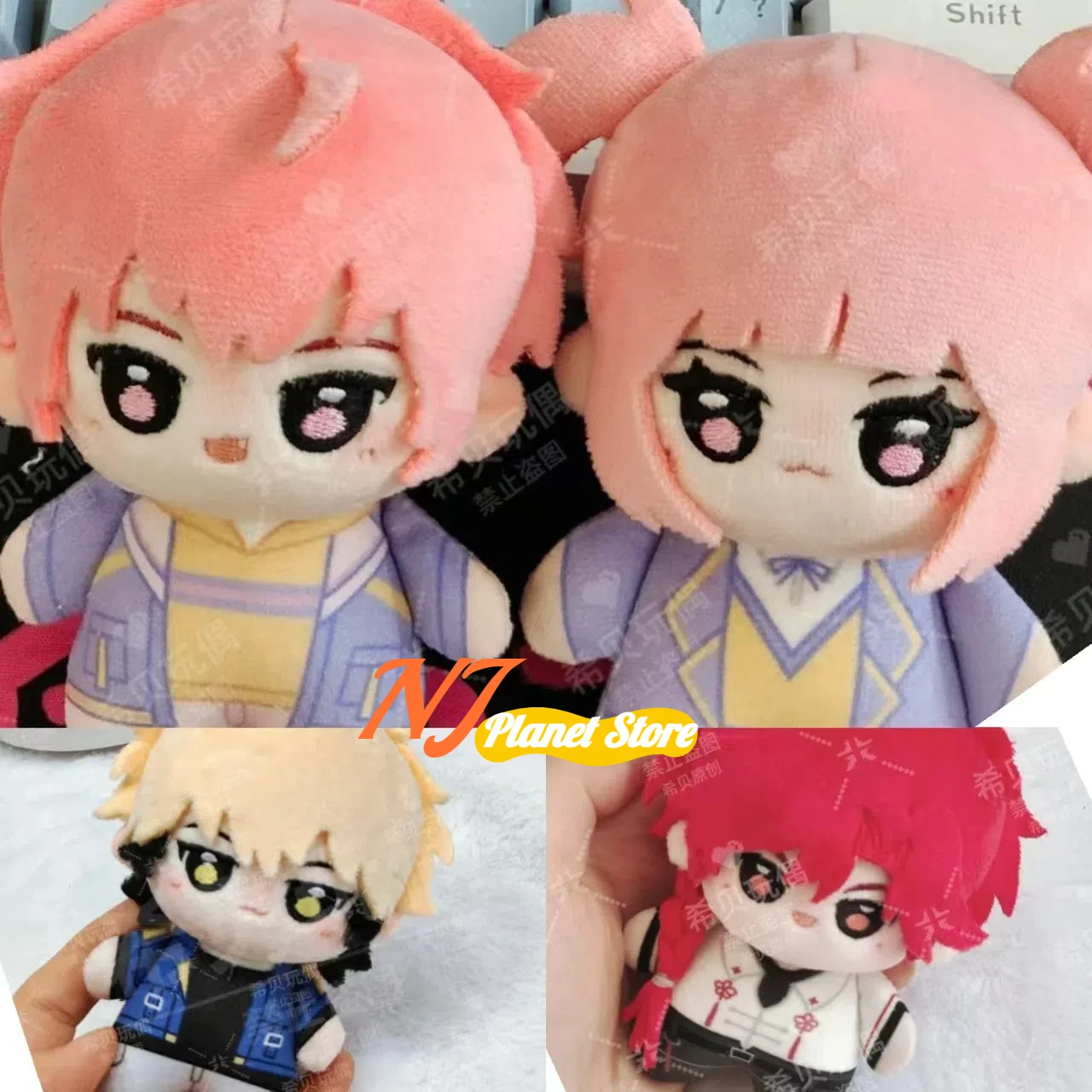Mini muñeca de Anime de 10CM con enlace Click Li Tianxi, colgante de cuerpo de estrella de mar con estampado Adorable, muñeco de peluche, llavero de marioneta, juguetes, regalo de Navidad