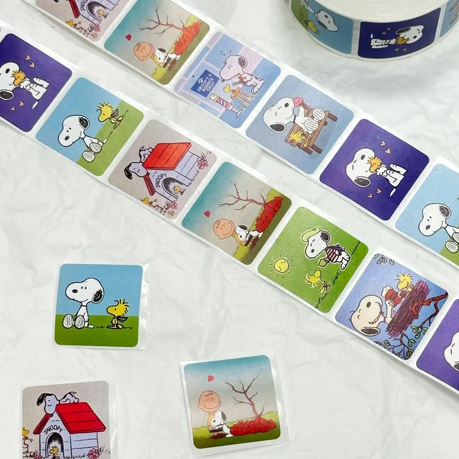 500pcs Snoopy Cute Stickers Cartoon Anime Derivative Peripherals Creative Doodle Sticker Child Toy Book Decoration Party Gifts