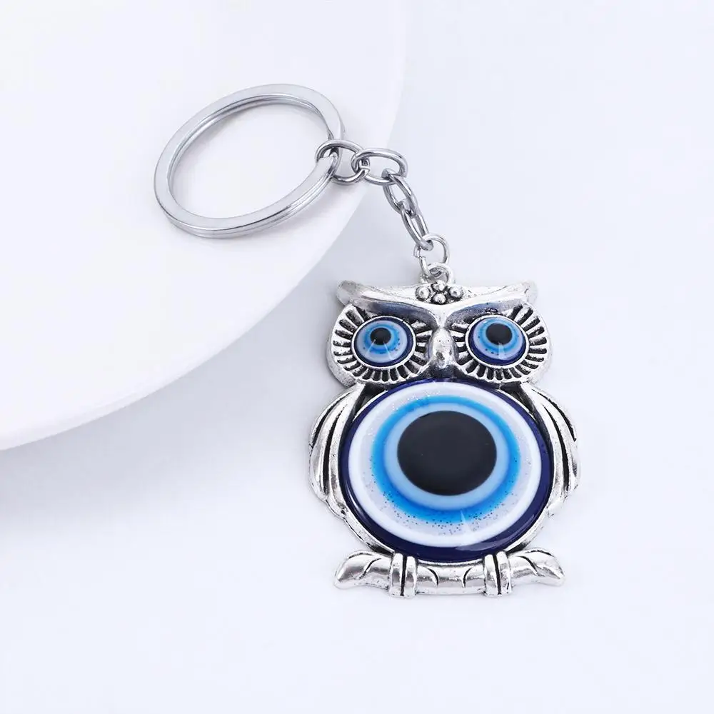 Gift Hanger Tassel Evil Eye Blue Owl Car Pendant Fashion Jewelry Car Keychain Car Accessories