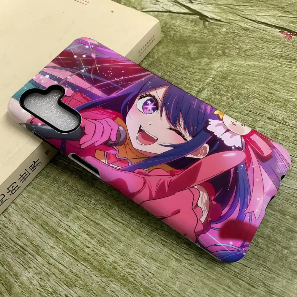 

Ai Hoshino Phone Case for SamsungS25 Film Shell GalaxyS24Ultra 23plus S22 21 A56 36 26 16 Luxury Double layer Cover