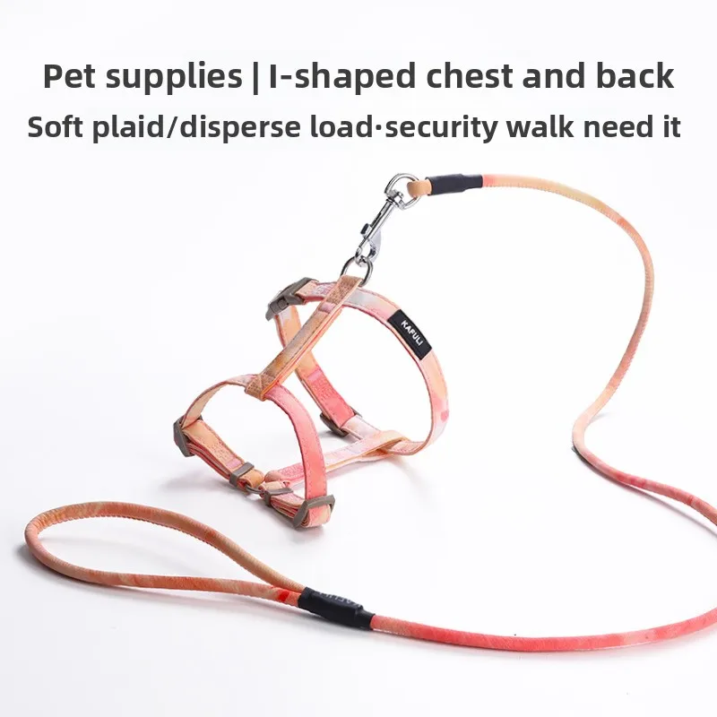 Cat Harness and Leash Sets Adjustable Dog Harness for Small Dog Leash Breashable Pet Harness Out Walking Dog Strap
