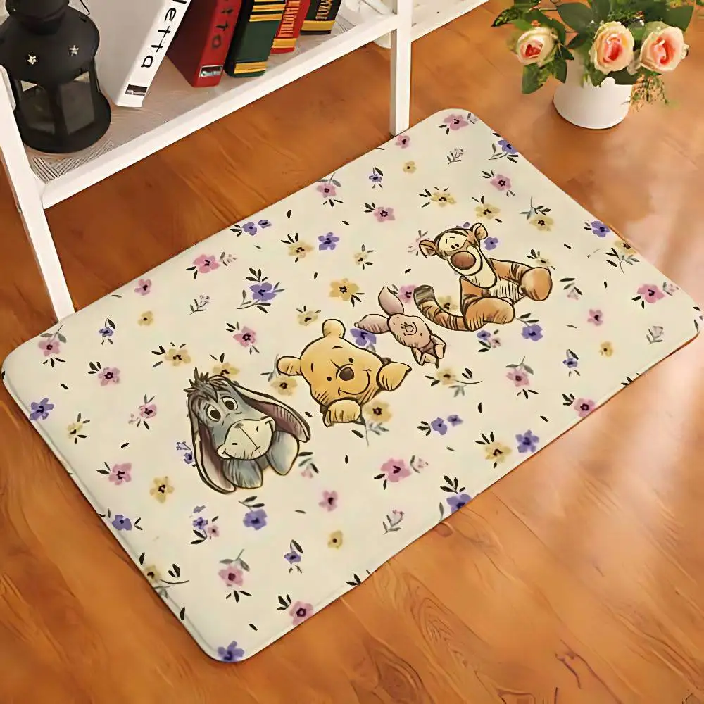 Cute W-Winnie The P-PoohS Kawaii Carpet Bathroom Anti-slip Mat Door Mat Home Decoration Mat Entrance Door Mat Scratch-resistant