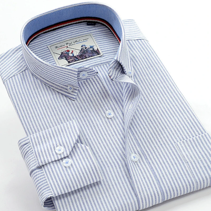 6XL 7XL 8XL 9XL 10XL High-quality Oxford Cotton Shirt 2022 Spring/Summer Classic Brand Business Casual Men\'s Striped Shirt