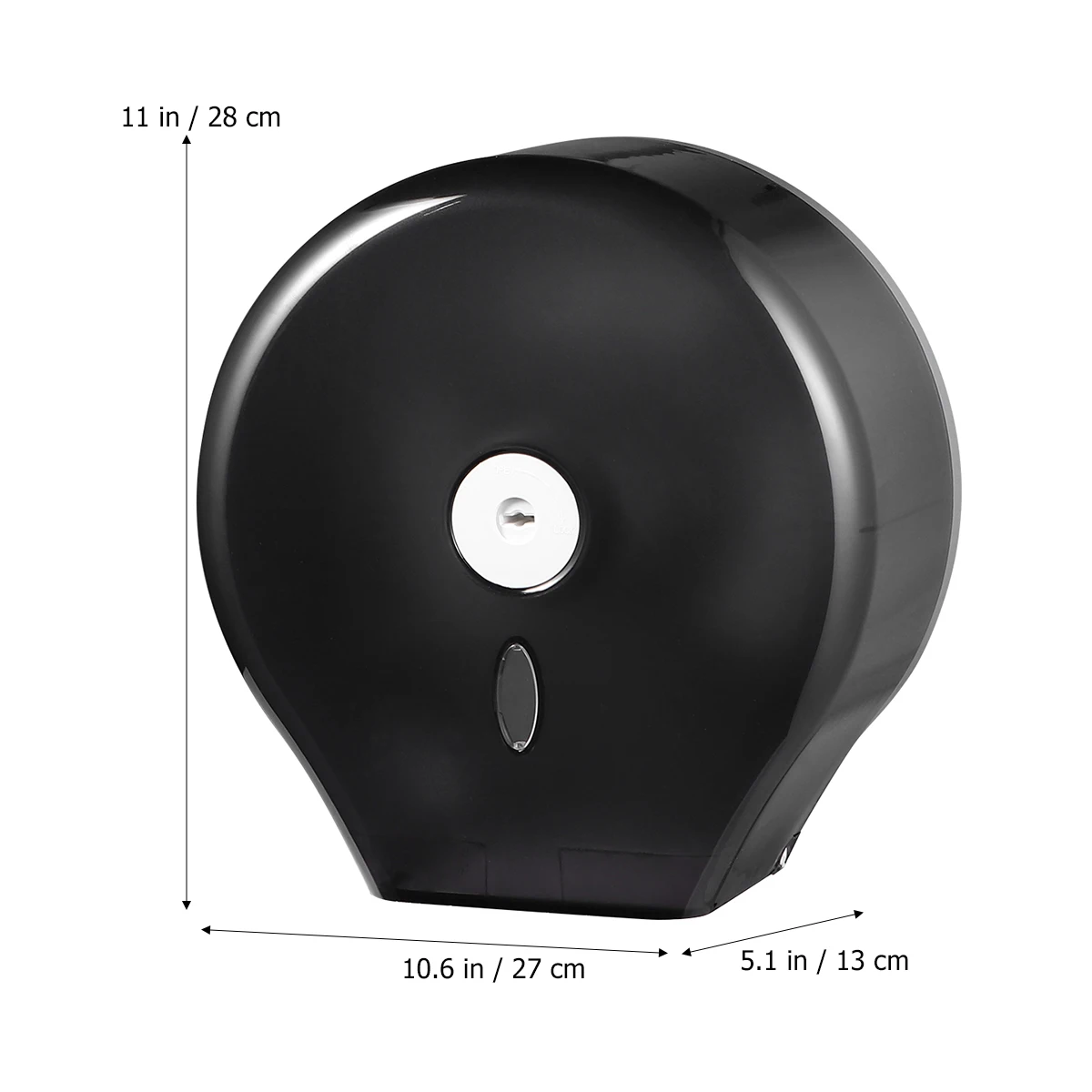 

Wall Tissue Box Black Toilet Paper Holder Dispenser Toilet-roll Holders Round No Punching