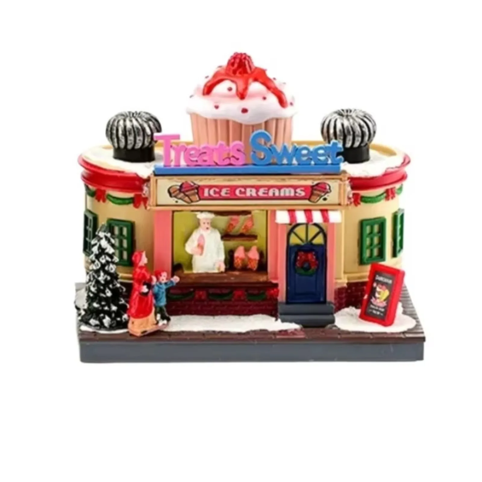 Christmas Music Box Rotating LED Lighted Figurine Holiday Tabletop Ornament Home Decor Gift for Kids New Year Party Celebrations
