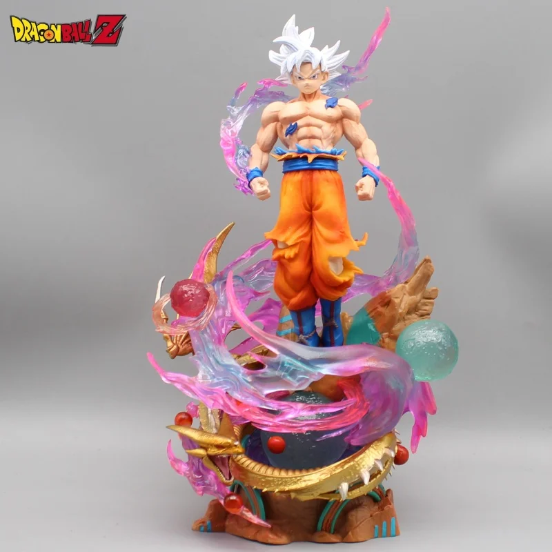 

28.5cm Anime Dragon Ball Gk Fantasy Super Son Goku Luminous Figure Anime Ultra Instinct Gk Action Figure Pvc Statue Collection