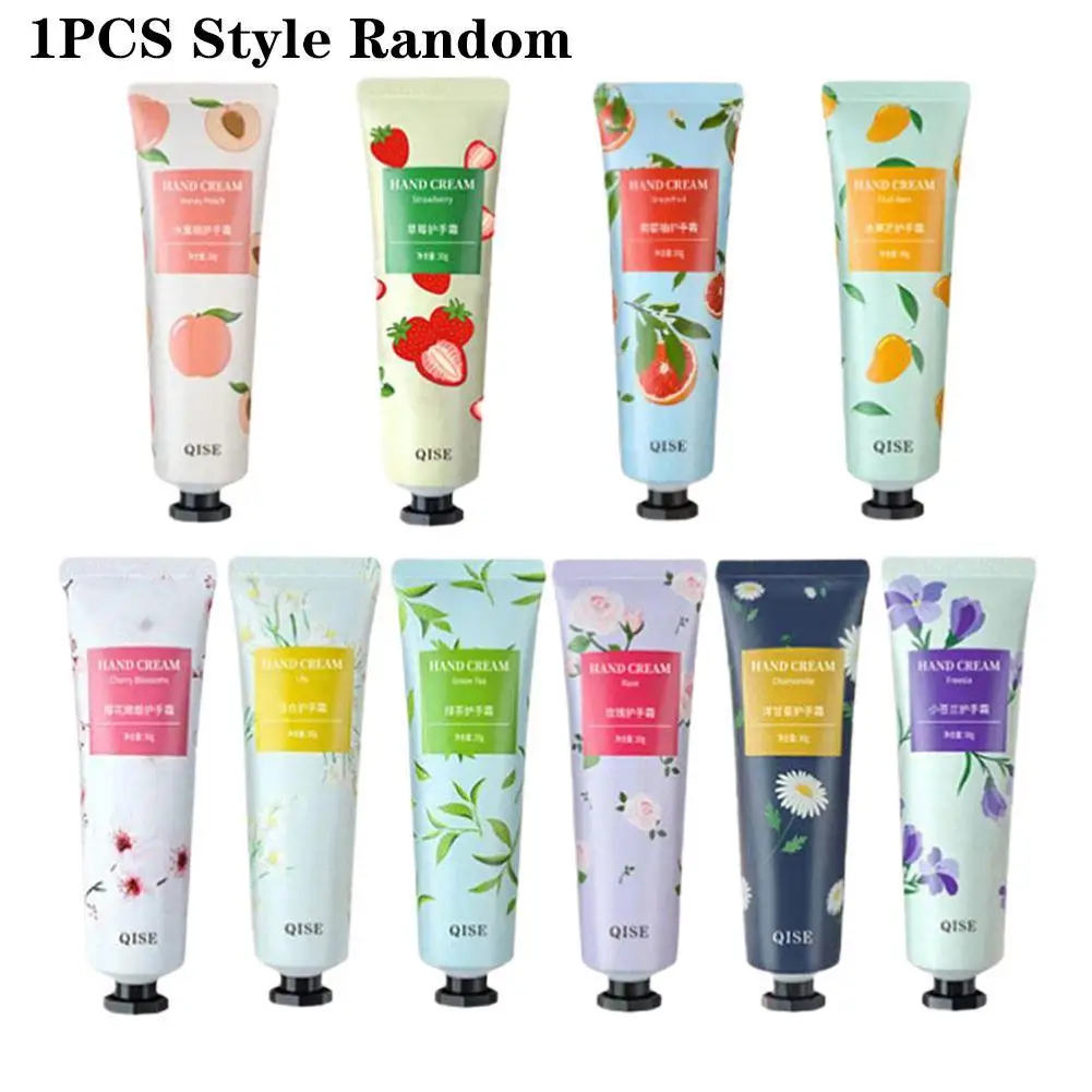 

1Pc Hand Cream With Flower Fragrance Anti Chapping Plant Essence Care Moisturizing Hand Cream Hand Winter Care Color Random 30g