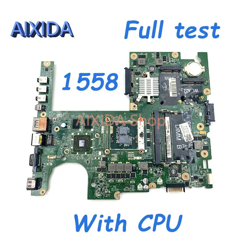 

AIXIDA CN-04DKNR 04DKNR DA0FM9MB8D1 Mainboard For DELL Studio 1558 Laptop Motherboard HM57 HD5470 GPU DDR3 With CPU Full test