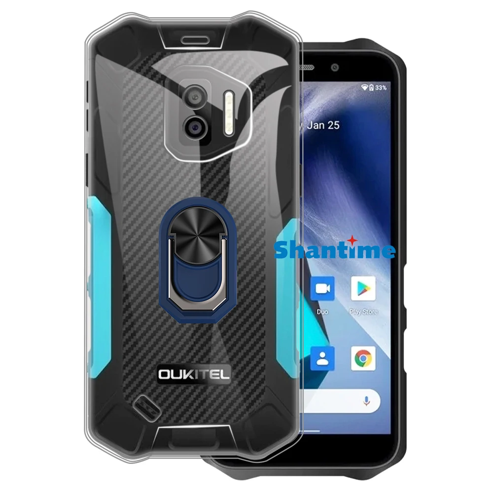 Luxury Shockproof Ring Holder For Oukitel IXXI J2 Case Soft Silicone TPU Protective Holder Cover For Oukitel IXXI J2 image 2