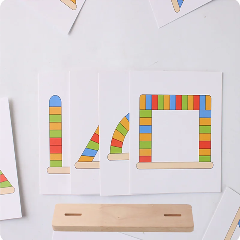 Jeu de puzzle pour bébé avec clips en plastique, jeu d'association en carton, document et forme Leone nition pour la coordination œil-main, motricité fine