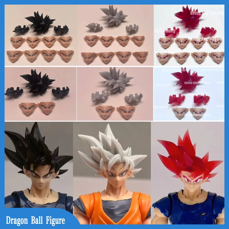 Dragon Ball Son Goku Аксессуары для головы S.H.Figuarts Super Saiya God Son Goku Heads Аксессуары Аниме Фигурка
