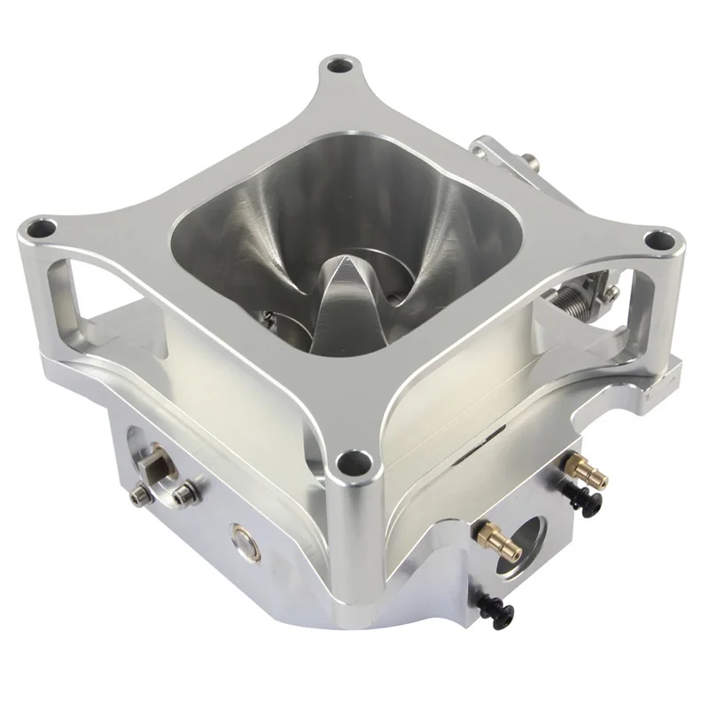 1000CFM 4150 شفة المكربن خنق الجسم 1.75 "الأساسية 4 برميل ث/2" فاصل CNC لشيفي جنرال موتورز شيفروليه فورد 302 SBC الألومنيوم