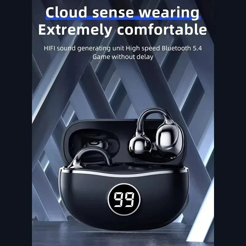 

Наушники Беспроводные наушники с костной проводимостью Bluetooth 5.4 Наушники-вкладыши с шумоподавлением Водонепроницаемые спортивные наушники