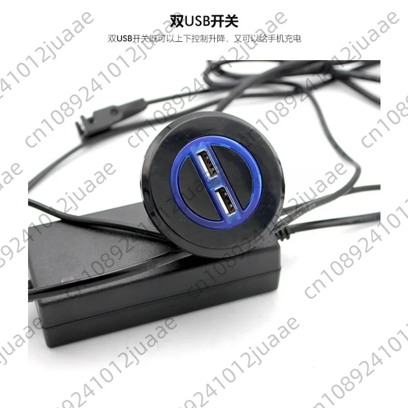 Electric Lift Table Stand Platform Load Tea Coffee Table Lift Control Motor Drive Iron Frame Actuator with USB Charging