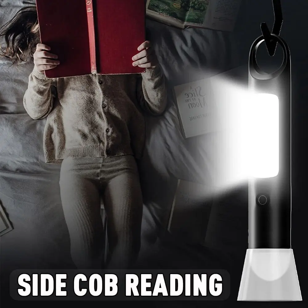 

Боковой светильник COB, светодиодный фонарик, сильный свет, перезаряжаемый фонарь для кемпинга с крючком, водонепроницаемый портативный рабочий фонарь для использования на открытом воздухе
