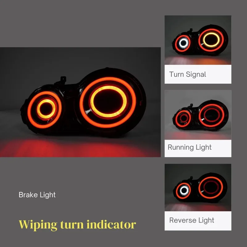 Factory Customizable RGB LED Tail Lights GTR R35 2008+  Lens 6000K 3000 Lm Waterproof ABS Material 12V New