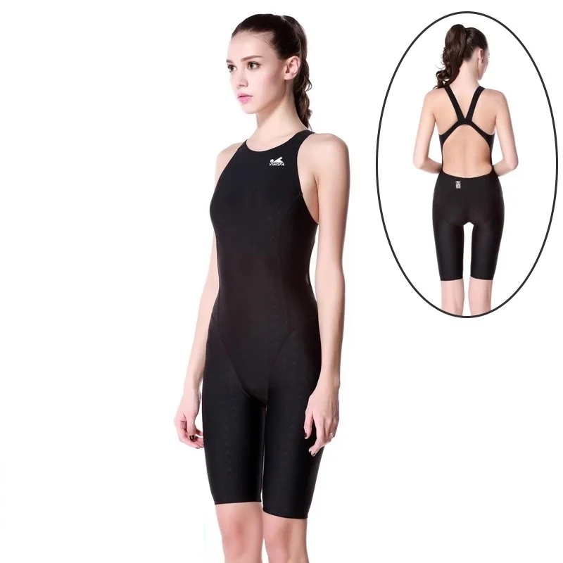 Yingfa FINA Approved One Piece Competition Swimwear Sharkskin Racing Swimsuit Swimming Suit For Women Plus Size XS-XXXL