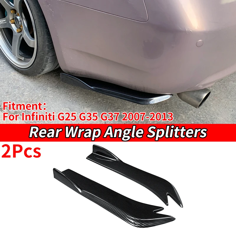 

Car Rear Bumper Splitters Aprons Trunk Lip Spoiler Canard Wing Diffuser Wrap Angle Protector For Infiniti G25 G35 G37 2007-2013