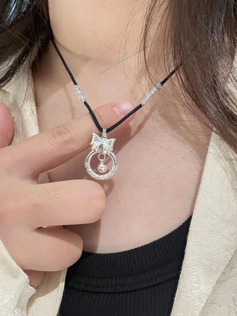 collier-en-argent-999-pur-cadeau-saint-valentin-princesse-Evasion-nuage-porte-bonheur-serrure-de-securite-polyvalent-tendance