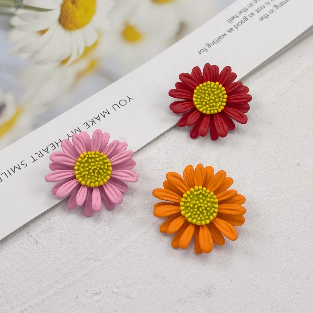 Broche de Revers en Métal avec Fleurs et Tournesols, Bijoux Élégants, Cadeau de ix