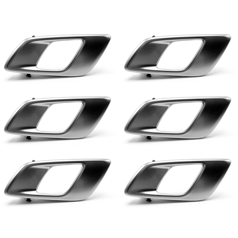 6X Left Car Interior Door Inner Handle For Ford Ranger 2012-2021 Everest 2015-2021 Mazda BT50 2012-2019 Silver Grey