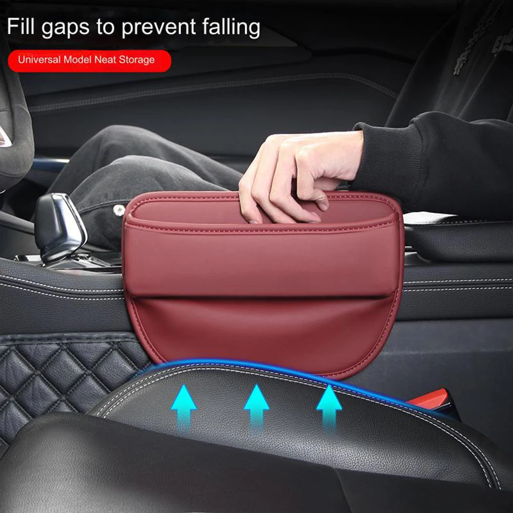 

Car Seat Gap Box PU Leather Large Capacity Multifunctional Storage Miscellaneous Storage Box with Easy Installation Gap Filling