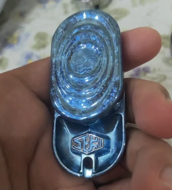 Used EDC Seki Wave 3.0 Blue Ice Crystal Titanium Stress Relief Toy Pocket Toy Fidget Slider Decompression Toy For Adult