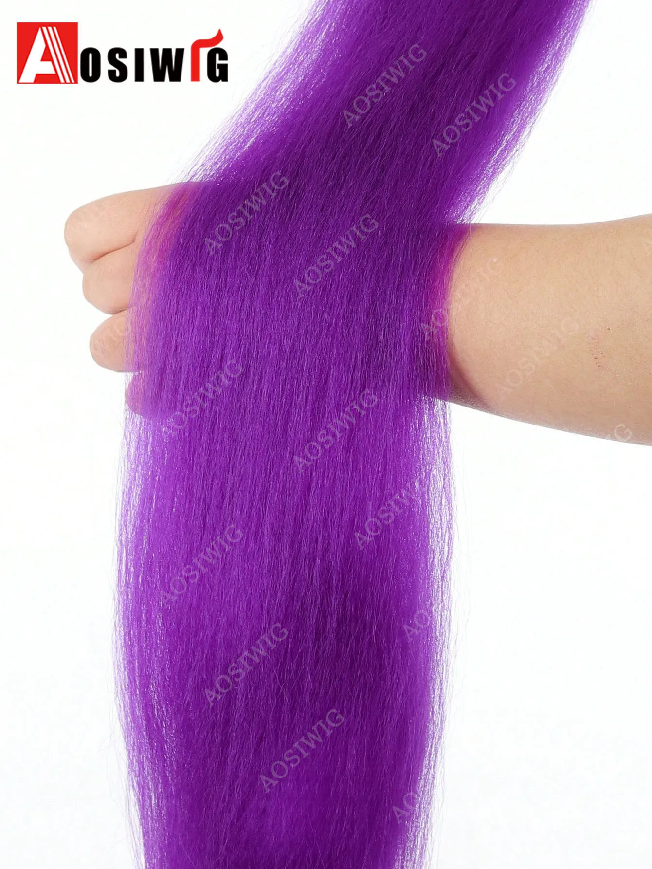 26 Inch Colored Ponytail Hair Extensions Synthetic Multicolor Ponytail Elastic Loop Ombre Braid Ponytail Festival Party Rave