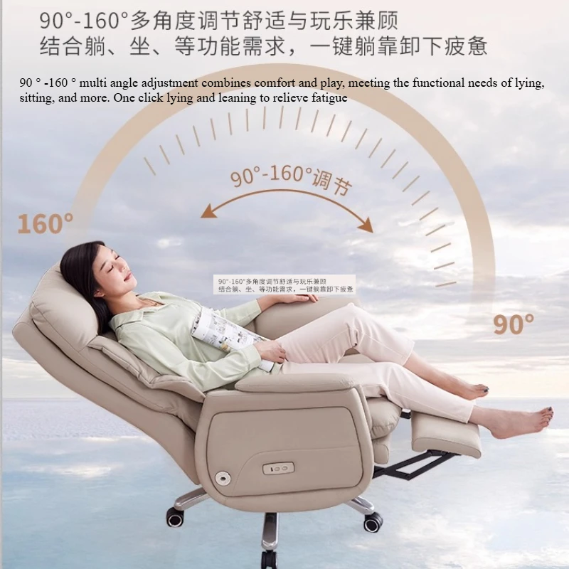 換気と暖房+8点エアバッグマッサージ機能付きオフィスチェア、横になることもできる、ホイール付きゲーミングチェア、リラックスチェア、人間工学に基づいた椅子