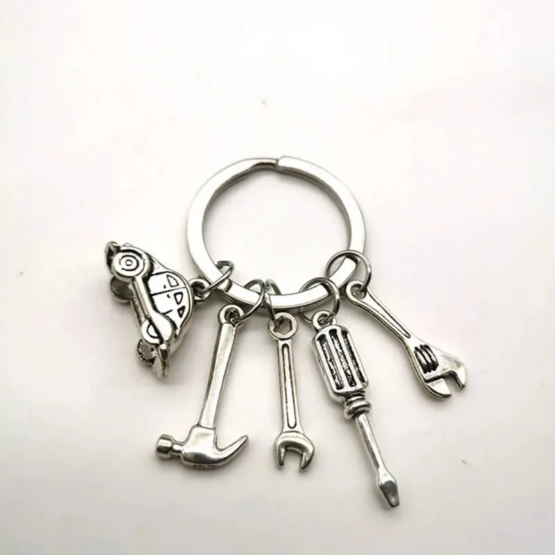 Keychain mini repair tool, creative small hanging ornament, alloy, punk style, practical for daily use