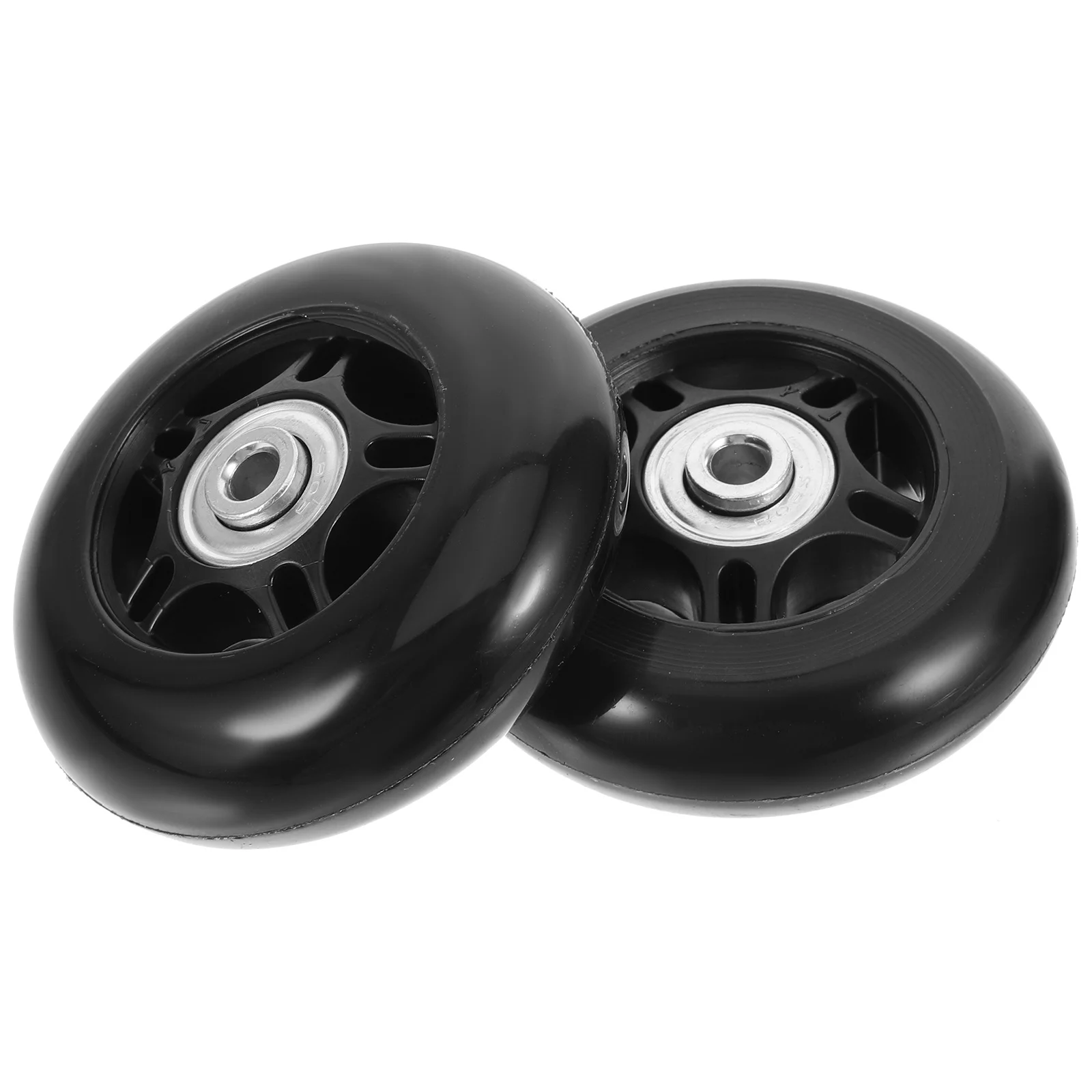 1 مجموعة الأمتعة استبدال عجلات حقيبة عجلة دوارة دائم المطاط معدن مرنة الدورية سعة تحميل كبيرة كتم تصميم #3