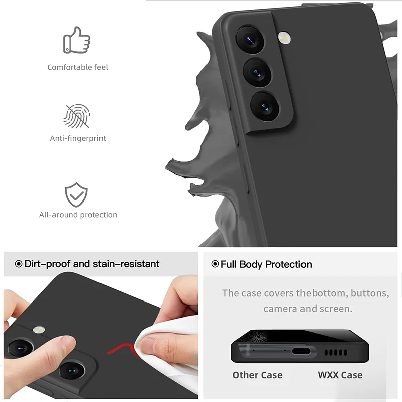 Shockproof Phone Case For Samsung Galaxy A10 E A20 A30 A50 A01 A11 A21 A51 4G A22 A32 5G A70 Silicone Protection TPU Back Cover