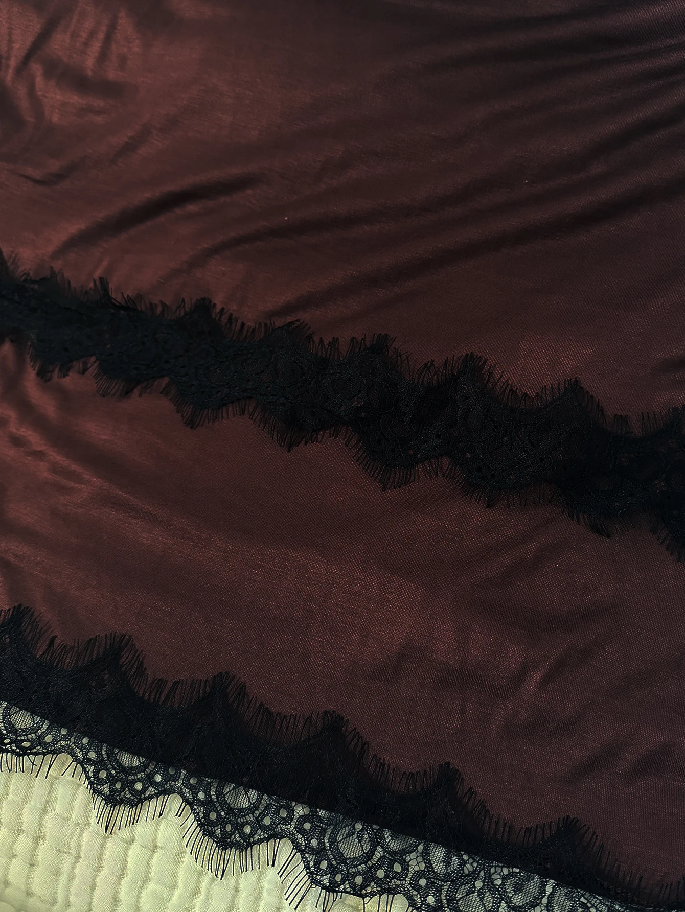 New Jersey Hijab mit Spitze, langer muslimischer Schal, einfarbig, weicher Schal, Turban-Kopfwickel für Frauen, Afrika-Stirnband, 170 x 60 cm – Detail 5