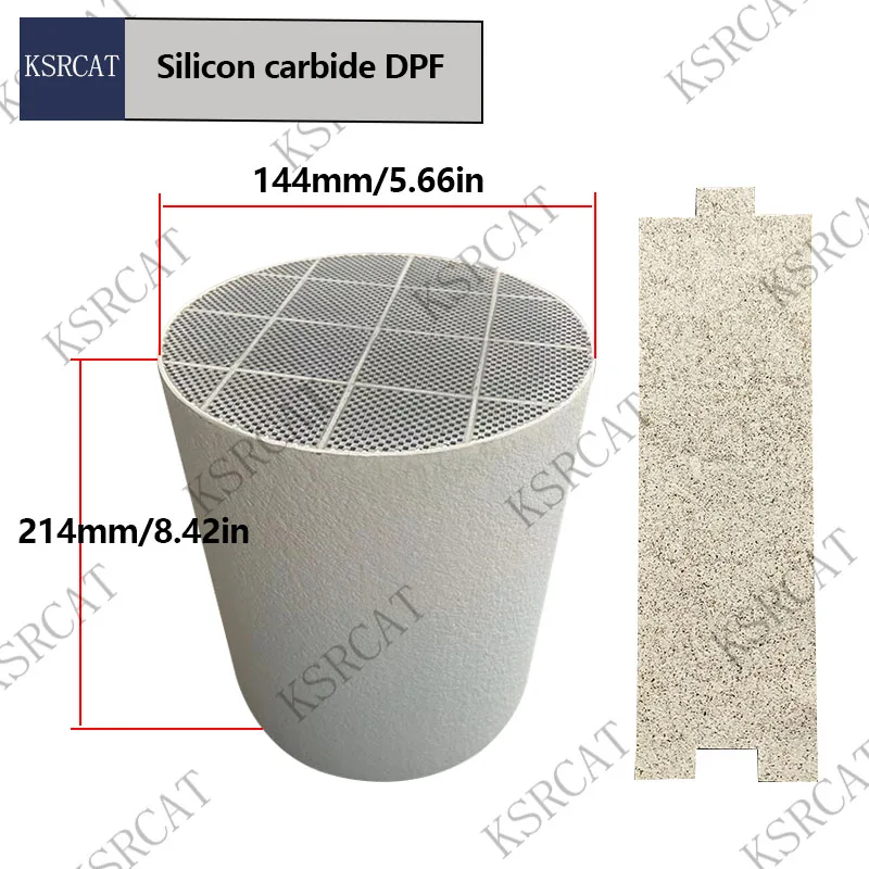 144*214mm High Quality Catalytic Diesel Particulate Filter Universal Purpose Silicon Carbide DPF