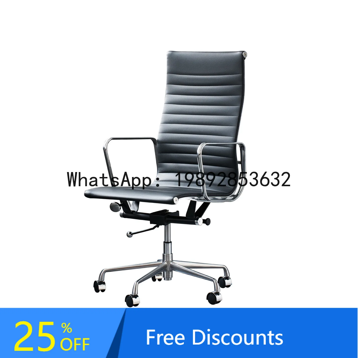 YFY Modern Minimalist Office Meeting Lift Office Chair Metal Frame Leather Home Computer Chair Single Person