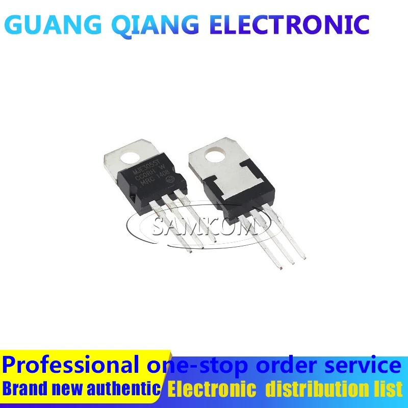 1PCS MJE3055T Trans GP BJT NPN 60V 10A 75000mW 3-Pin(3+Tab) TO-220AB Tube