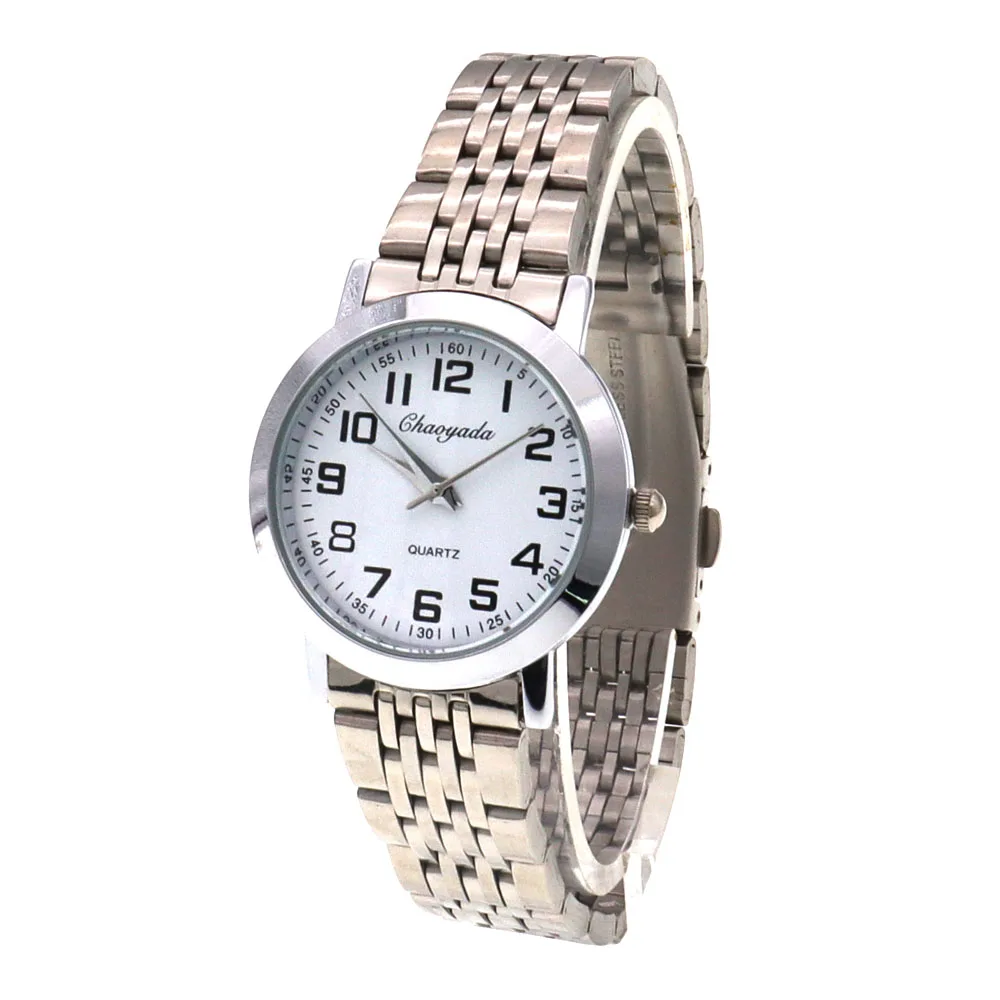 고품질 여성 시계 비즈니스 럭셔리 숙녀 패션 쿼츠 남자 시계 간단한 품질 스테인레스 스틸 접는 시계