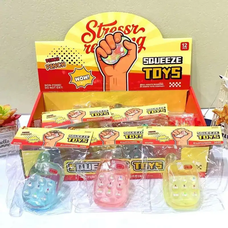 Simulation Mobile Phone Squeeze Toy Slow Rebound Stress Relief Fidget Sensory Decompression Vent Toy For Adults Party Prank Game
