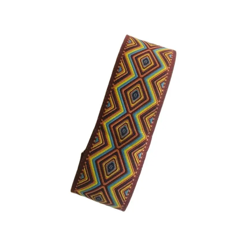 10yards/Lot Wide 5CM Woven Jacquard Ribbon Geometry For Straps Clothing Accessory ZH-4978