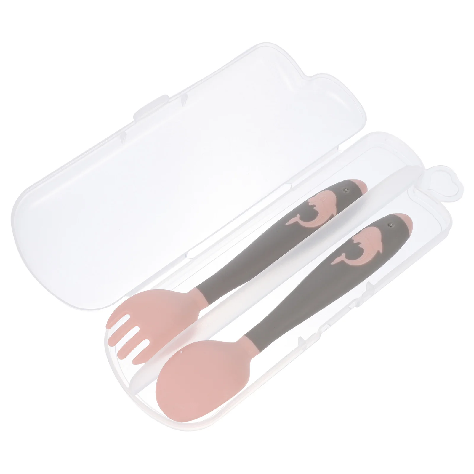 

Curved Fork Spoon Baby Training Utensils Forks Food Grade Suite Tableware Bendable