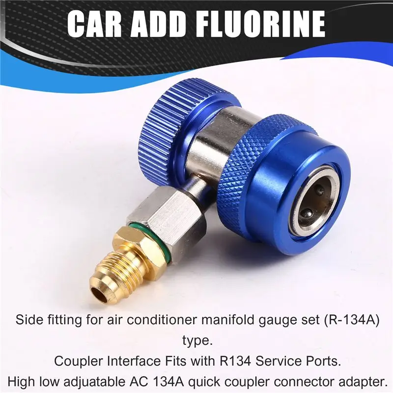 HHTL R134A Car Air Conditioner Fluoride Converter Quick Coupler Connector Adapter Adjustable Auto Repair Tools